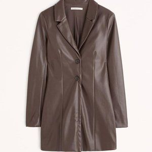 Abercrombie Brown Leather Blazer Dress